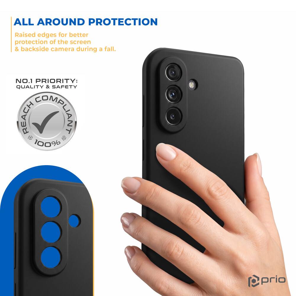 prio Silikonschutzhülle für Samsung A34 schwarz
