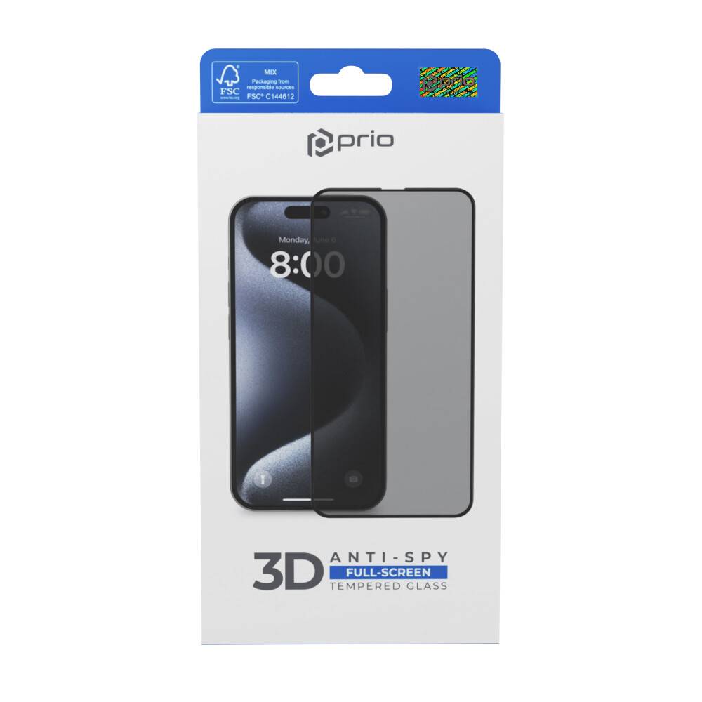 prio 3D Anti-Spy Panzerglas für Samsung S24 schwarz