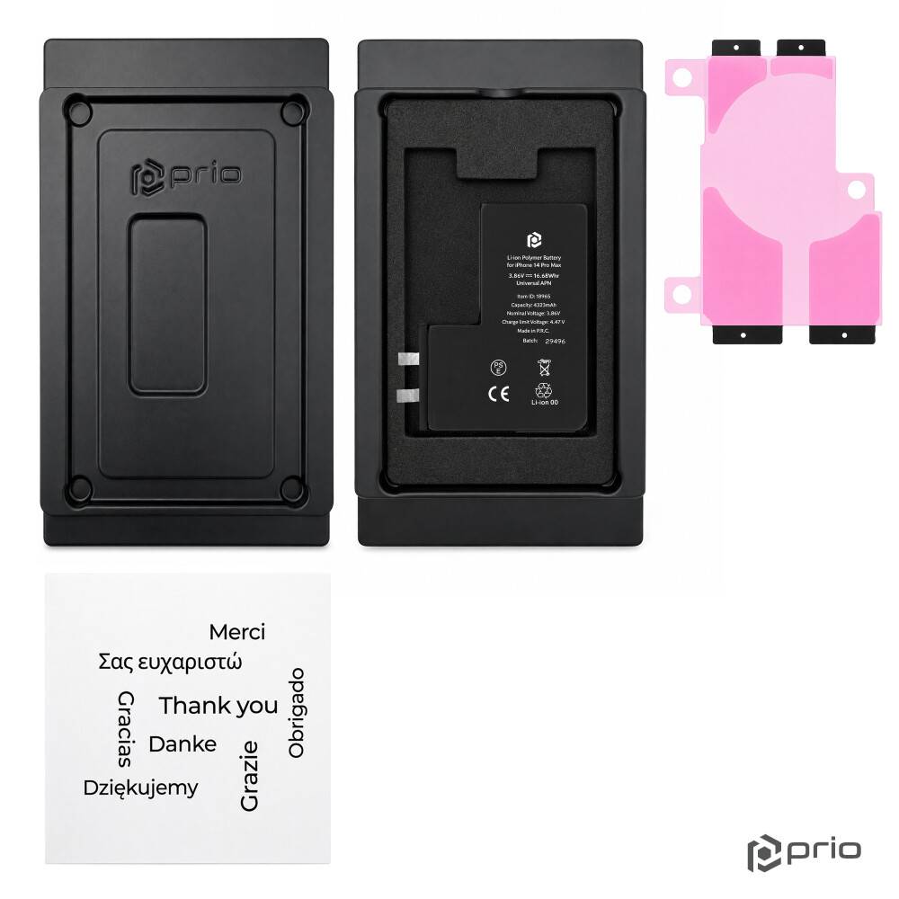 prio Akkuzelle für iPhone 14 Pro Max (ohne Flex-Kabel)
