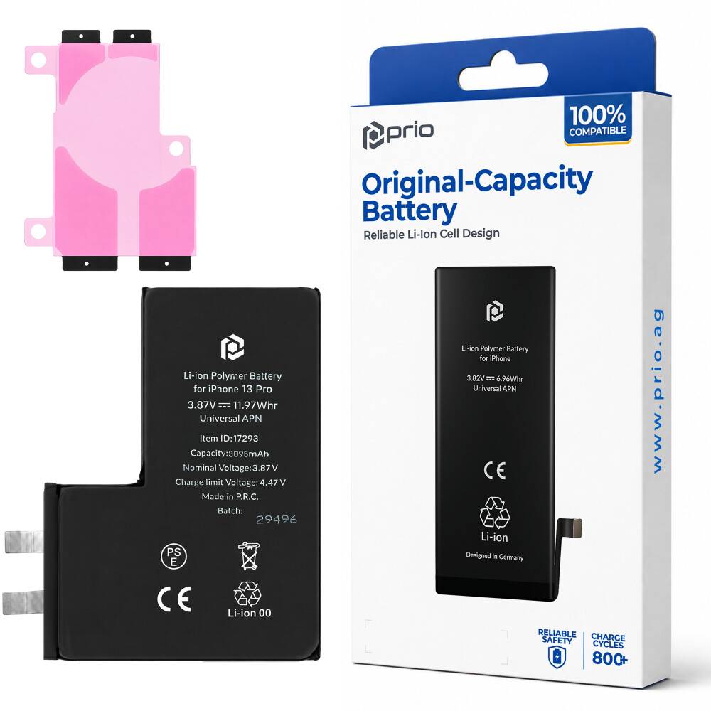 prio Akkuzelle für iPhone 13 Pro (ohne Flex-Kabel)