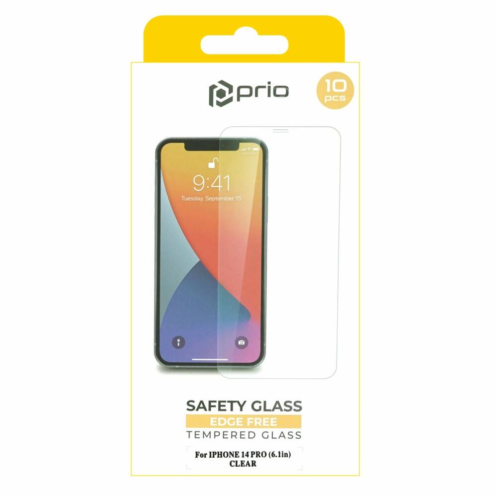 prio 10x Displayschutzglas für iPhone 14 Pro transparent