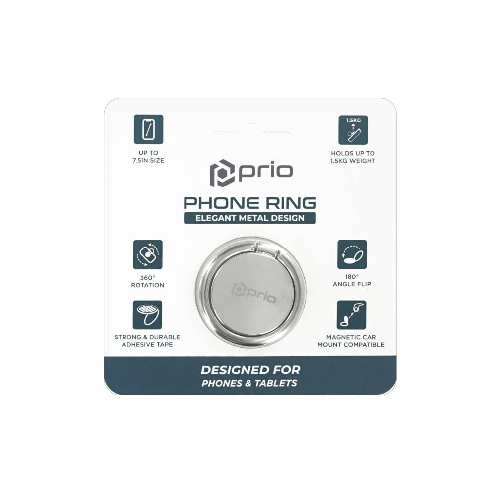 prio Metall Handyring glänzend-silber