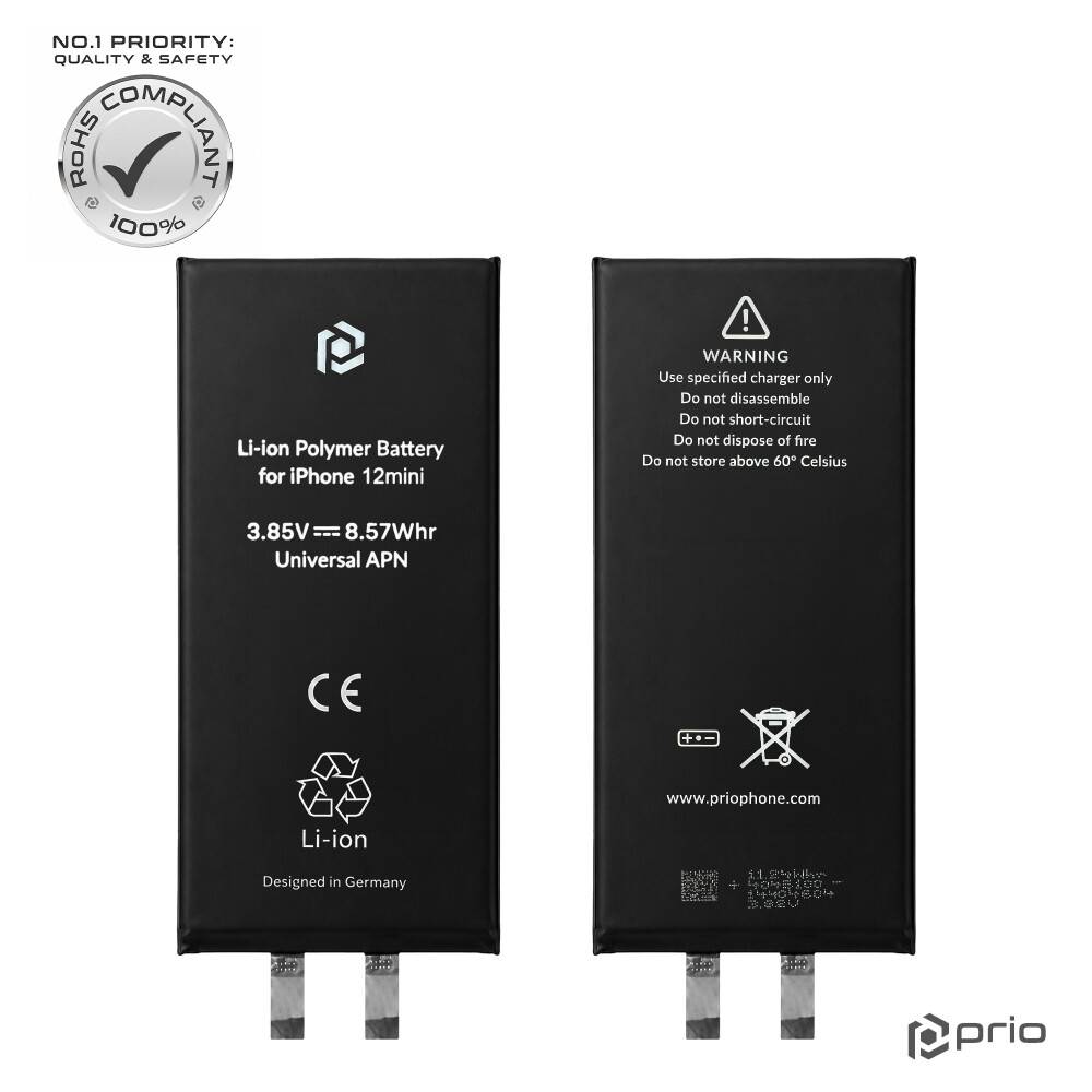 prio Batteriezelle für iPhone 12 mini (ohne Flex-Kabel)