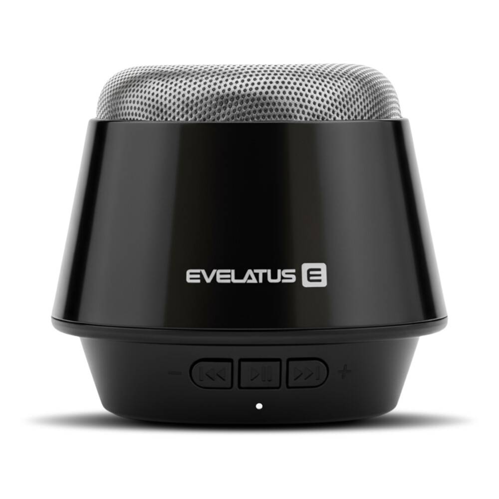 Evelatus Kabellose Bluetooth-Reiselautsprecher Schwarz – 5h Akkulaufzeit ESP01