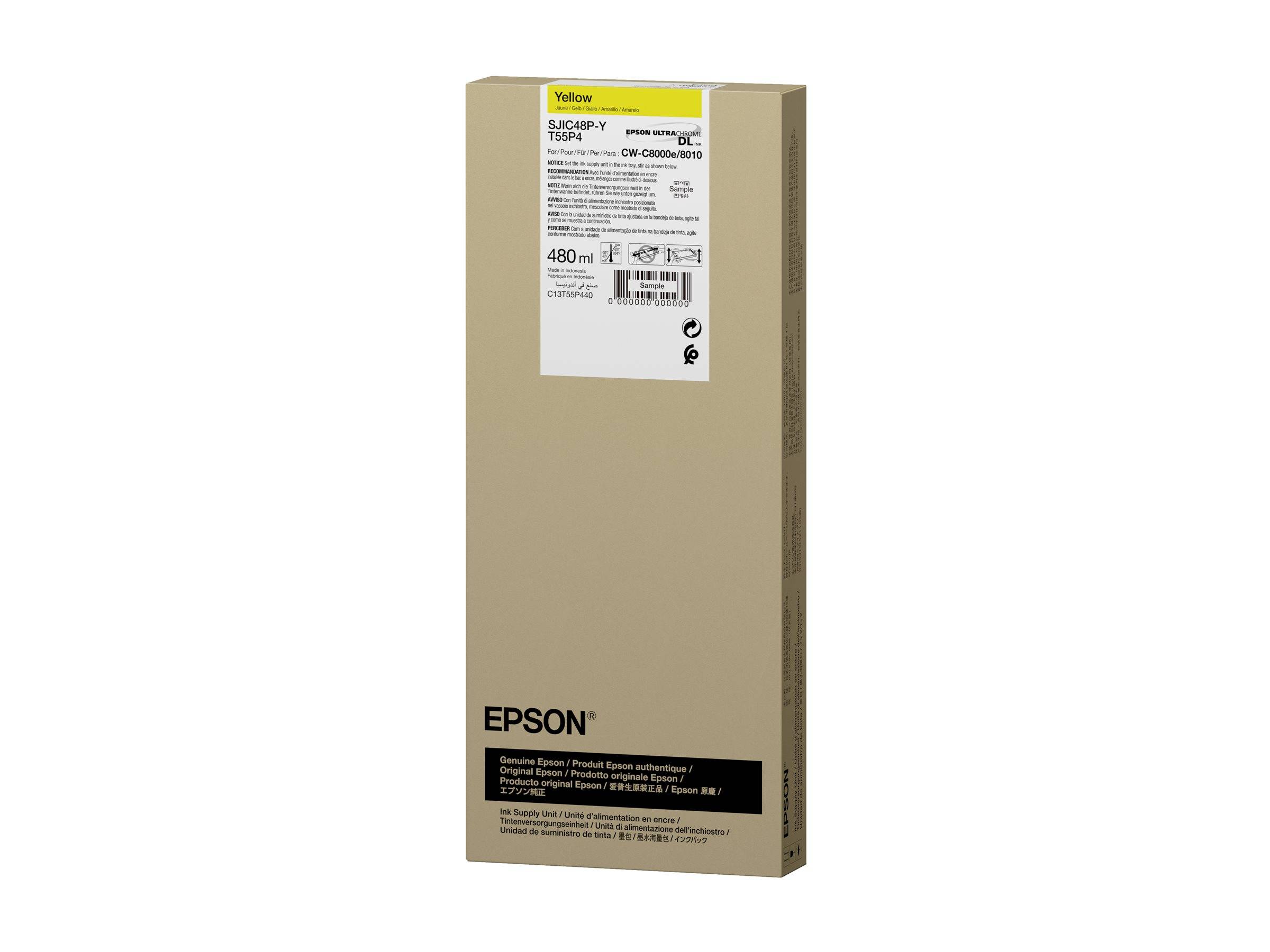Epson T55P4 - 480 ml - Gelb - original - Box - Tinten-Packung - für ColorWorks C