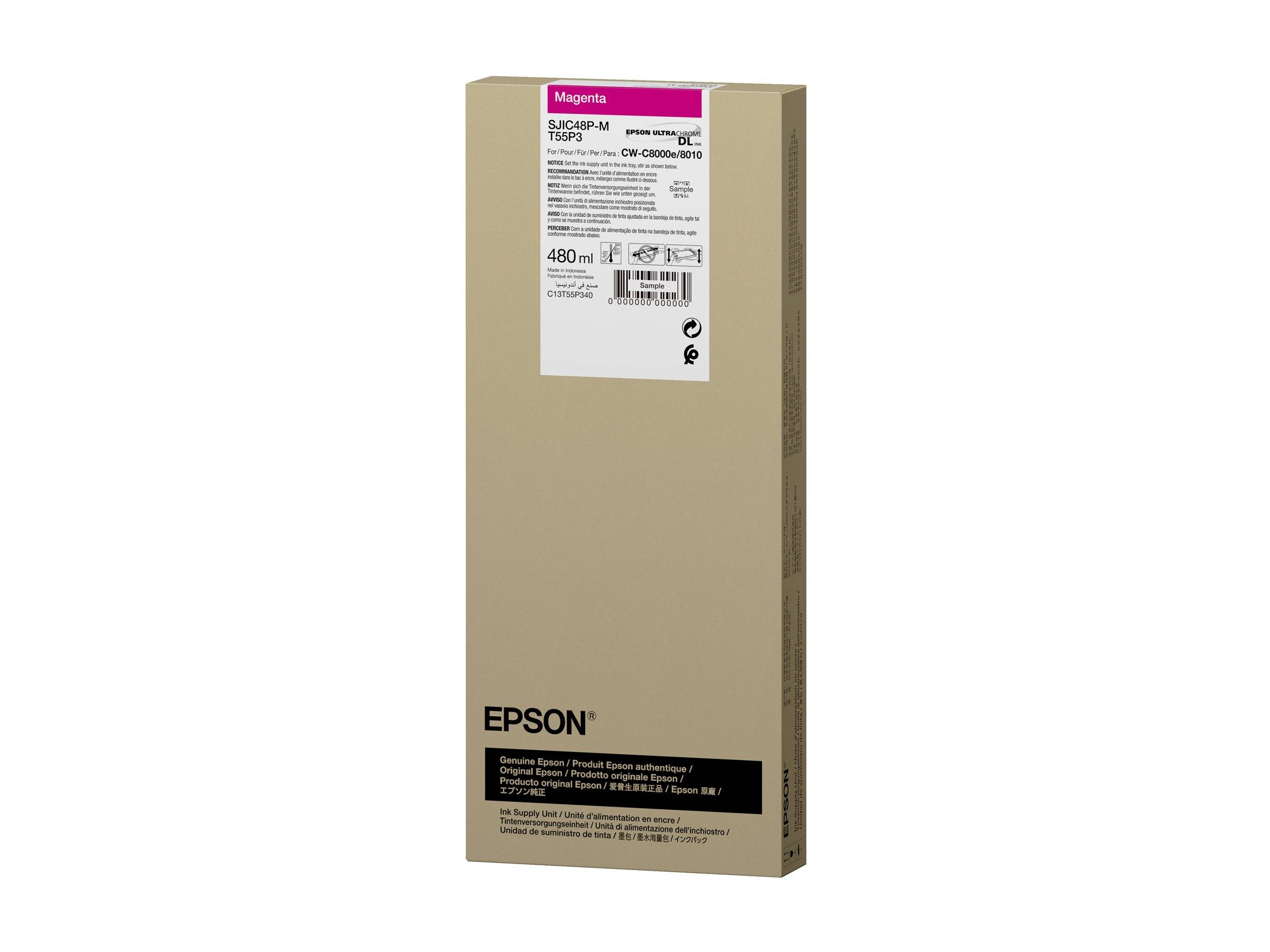 Epson T55P3 - 480 ml - Magenta - original - Box - Tinten-Packung - für EPL C8000