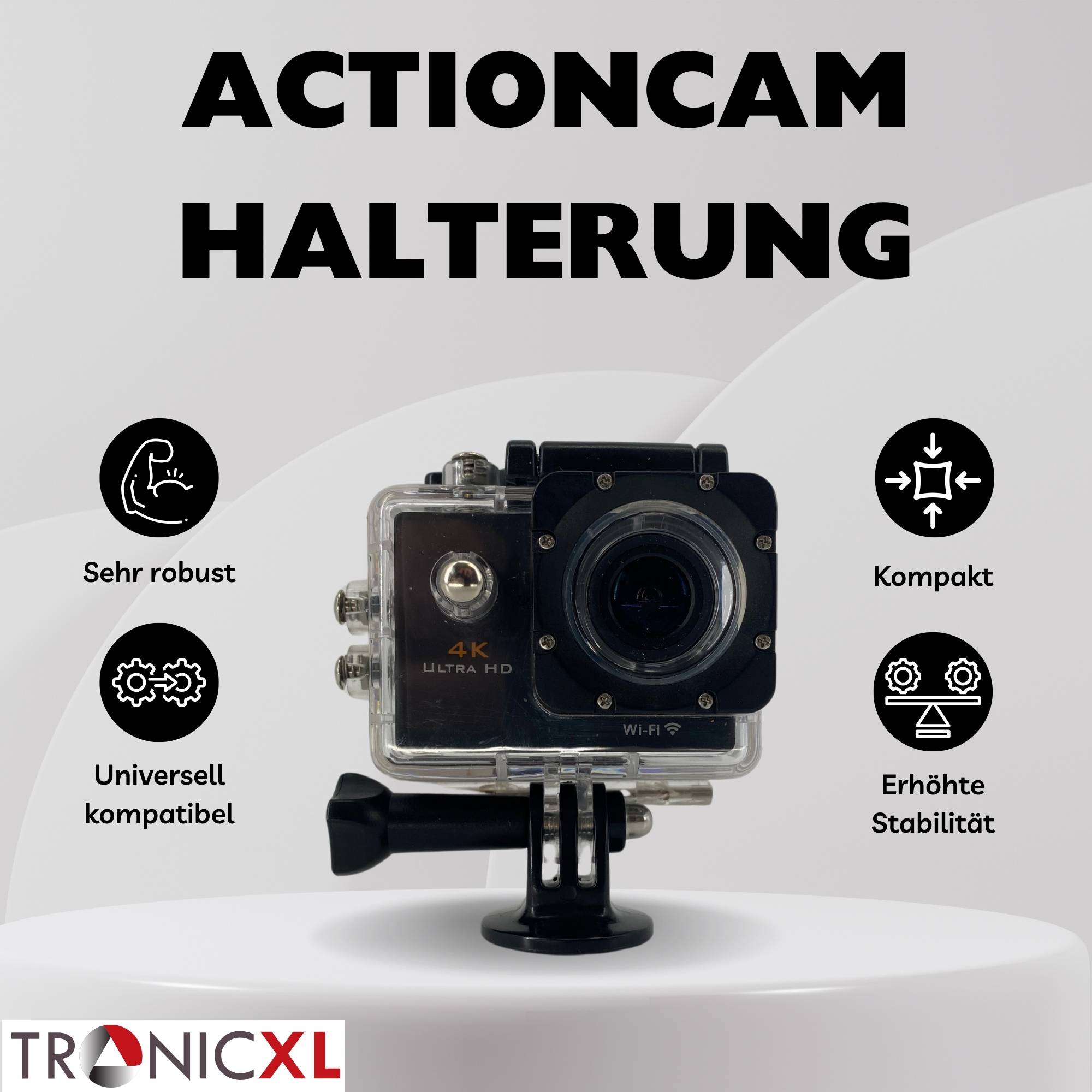 Actioncam Halter 1/4 Zoll Gewinde Adapter für Stativ Tripod kompatibel mit DJI Osmo GoPro Hero Hero+ Halterung Schraube