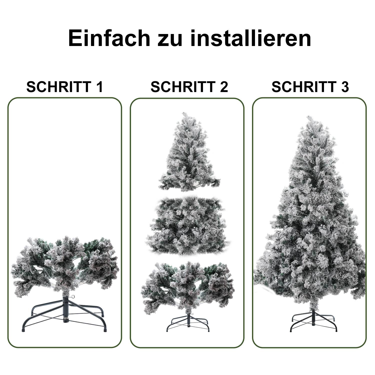 Weihnachtsbaum Beflockung Schneestaub Weihnachtsdekoration Kunstbaum 150cm mit Schneestaub