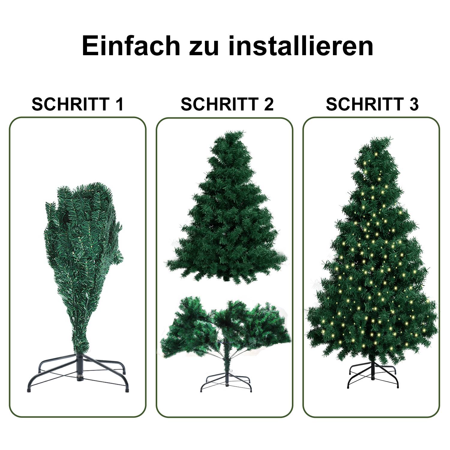Weihnachtsbaum Beflockung Schneestaub Weihnachtsdekoration Kunstbaum 120cm mit warmweißen LED