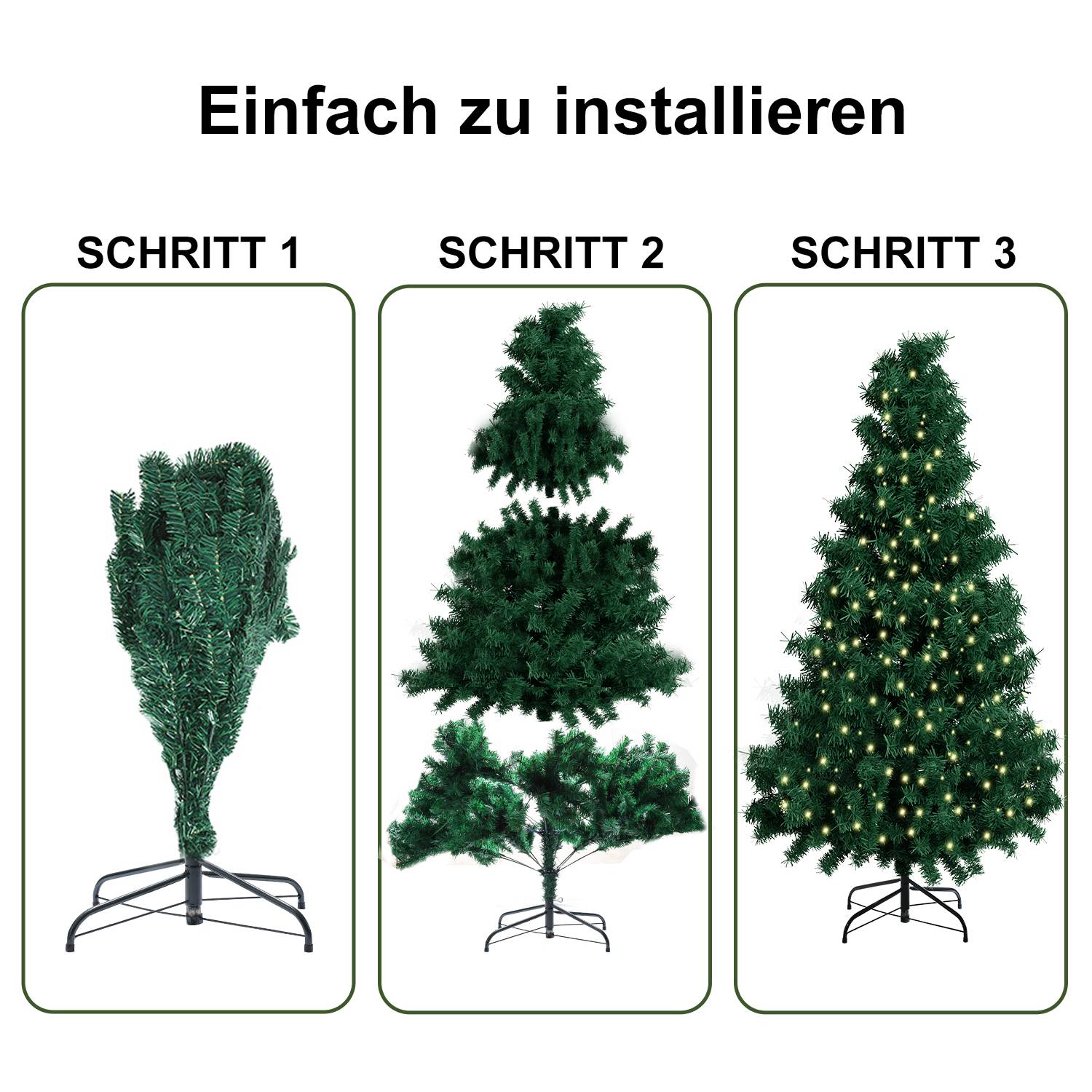 Weihnachtsbaum Beflockung Schneestaub Weihnachtsdekoration Kunstbaum 150cm mit warmweißen LED
