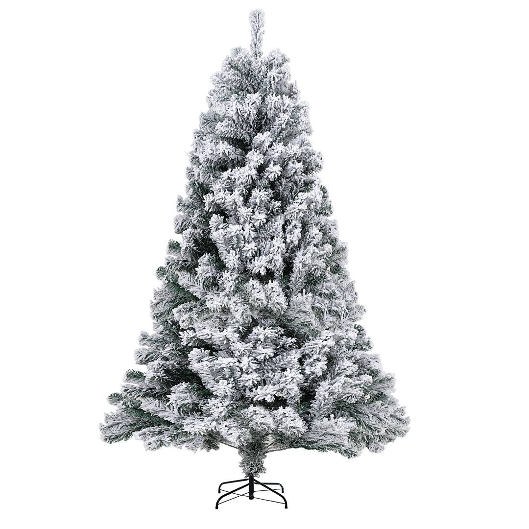 180cm Künstlicher Weihnachtsbaum Tannenbaum Weiß Schneeflocken für Weihnachten-Dekoration