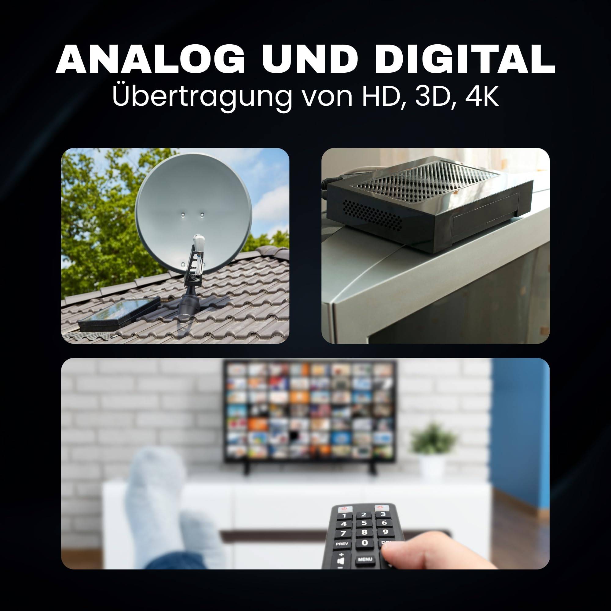 TronicXL 6fach BK Verteiler Premium TV Kabel Antennenverteiler Kabelfernsehen DVB-C Signalverteiler Anschluss Zubehör