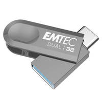 Ein grauer USB-Stick mit der Aufschrift 
