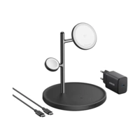 ANKER INNOVATIONS - Anker MagGo - Induktive Ladematte - 3-in-1 + AC-Netzteil - 25 Watt - 3 Ausgabeanschlussstellen (kabe ANKER INNOVATIONS - Anker MagGo - Induktive Ladematte - 3-in-1 + AC-Netzteil - 25 Watt - 3 Ausgabeanschlussstellen (kabe