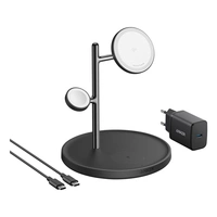 ANKER INNOVATIONS - Anker MagGo - Induktive Ladematte - 3-in-1 + AC-Netzteil - 25 Watt - 3 Ausgabeanschlussstellen (kabe ANKER INNOVATIONS - Anker MagGo - Induktive Ladematte - 3-in-1 + AC-Netzteil - 25 Watt - 3 Ausgabeanschlussstellen (kabe