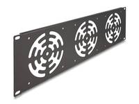 Delock - Rackabdeckung - für 3 Lüfter, 120 x 120 mm - Dunkelgrau - 3U - 48.3 cm (19"")