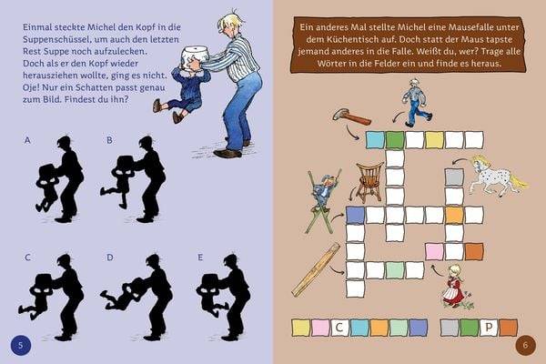Michel aus Lönneberga. Puzzle im Buch. 100 Teile