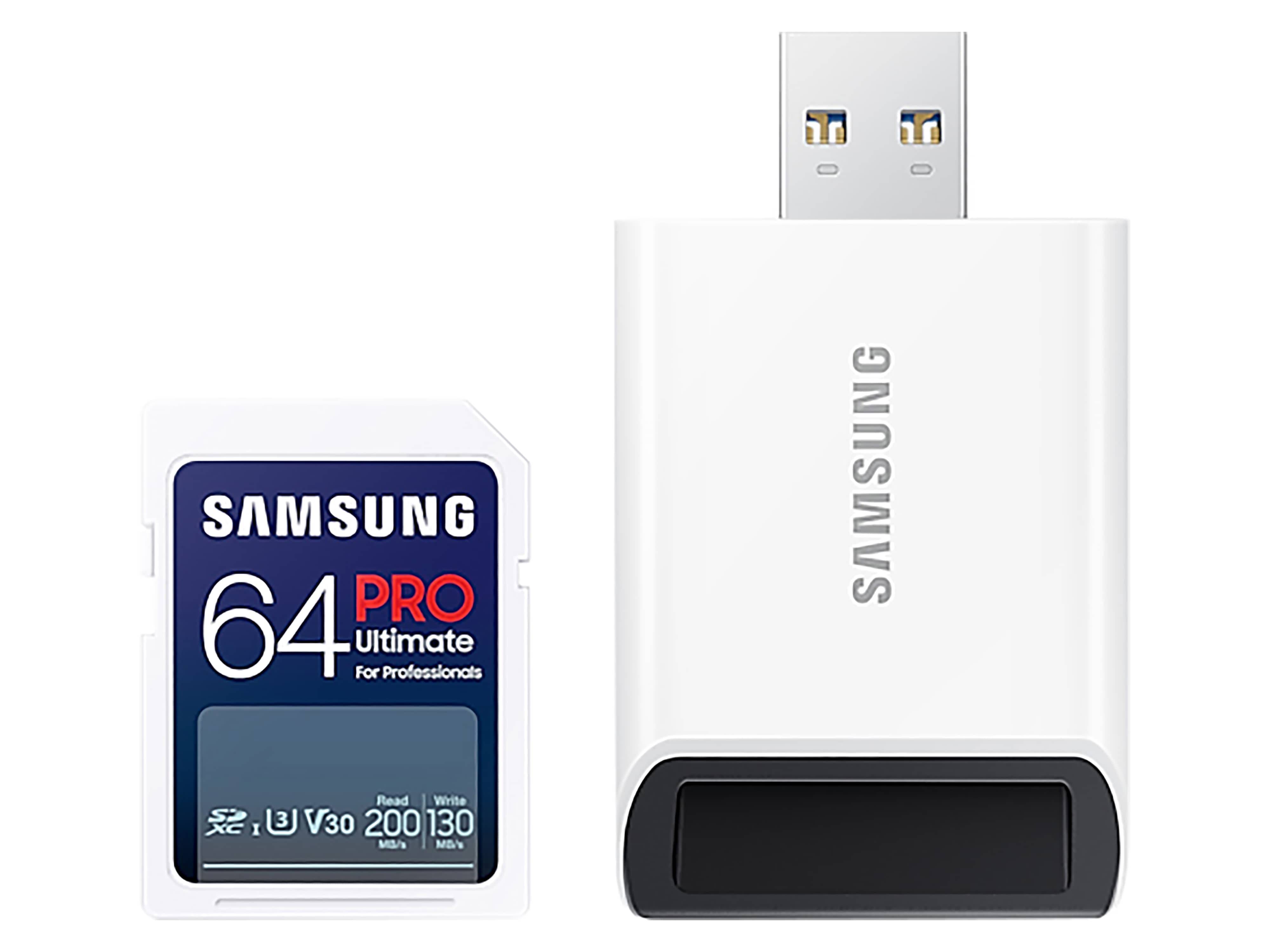 SAMSUNG SDXC-Speicherkarte PRO Ultimate 64GB inkl. USB-Adapter