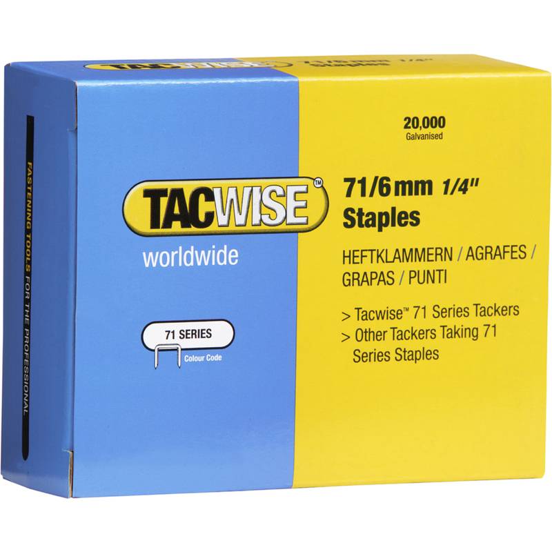 TACWISE Heftklammern 71/6 mm verzinkt, 20.000 Stück