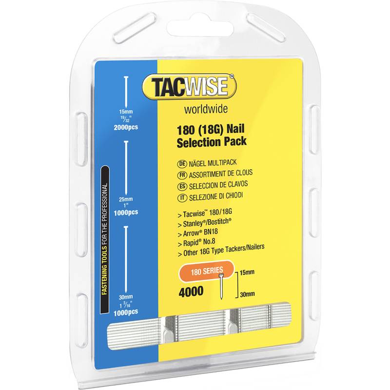 TACWISE Stiftnägel Multipack 180/15-30 mm, 4.000 Stück