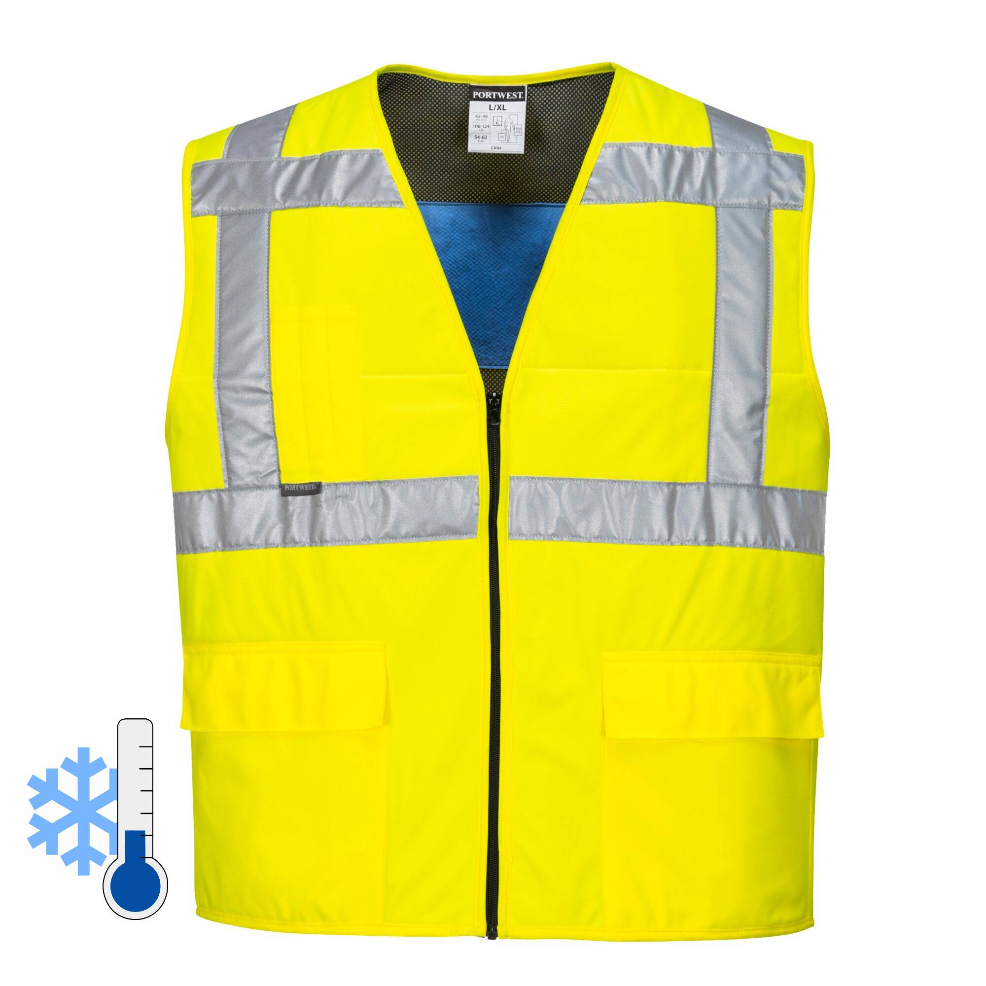 Portwest® CV02 Warnschutz Kühlweste kühlt langfristig EN ISO 20471 Gelb_XXL/3XL