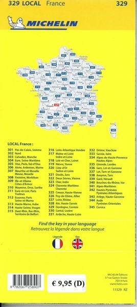 Michelin Correze / Dordogne (Perigord) Local 329