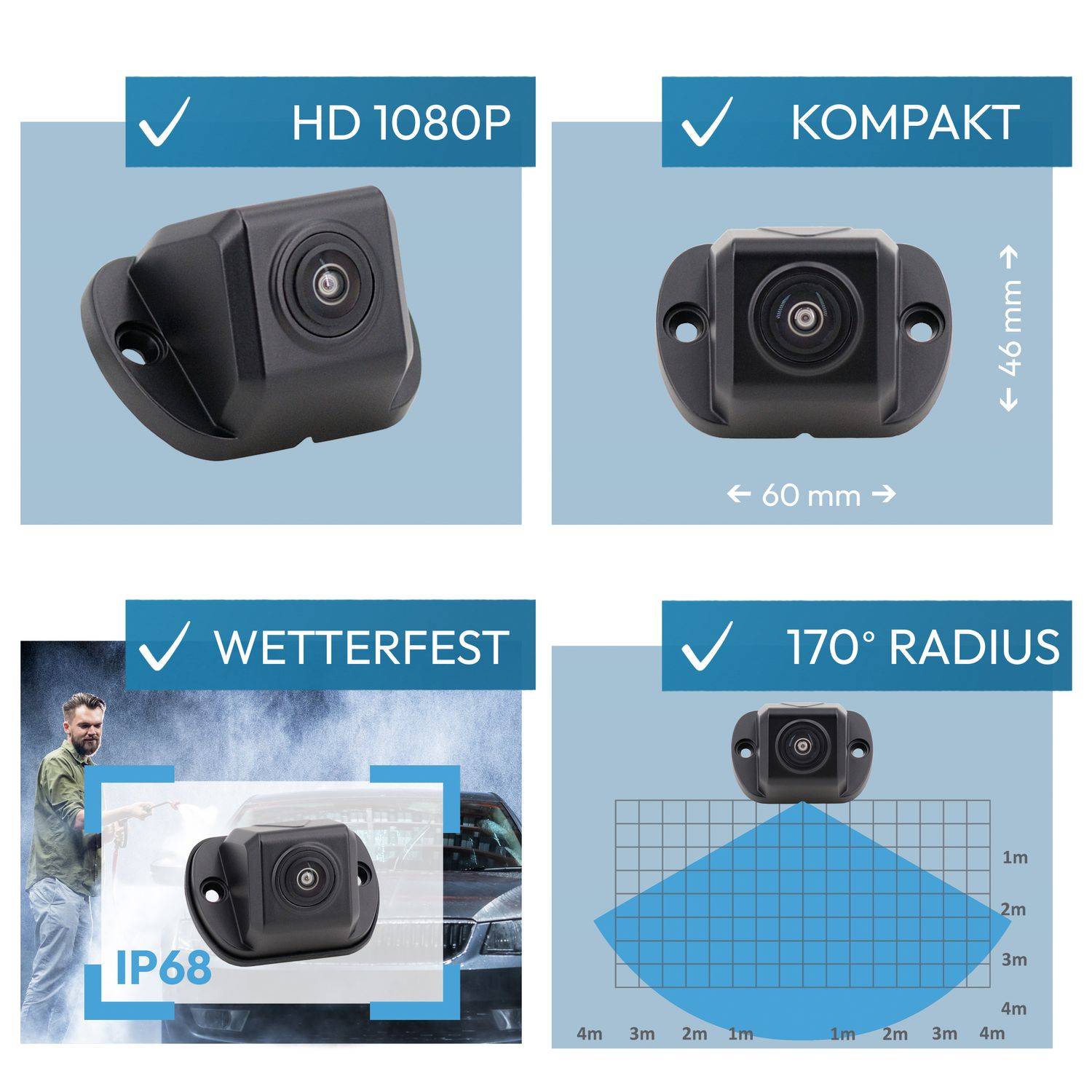 VSG24 5" PKW-Set NAVIGARTOR HD | 1080P HD Kamera kabelgebunden RVS-24595