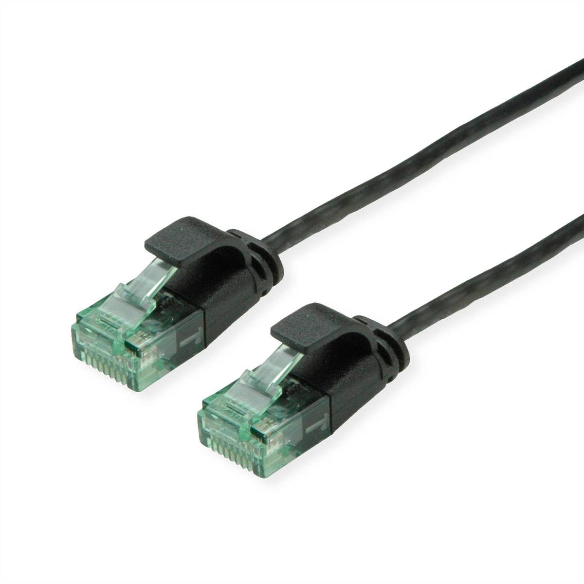 ROLINE - RM UTP Patchkabel Kat6A/Kl.EA SLIM schwarz 0.3m - UTP