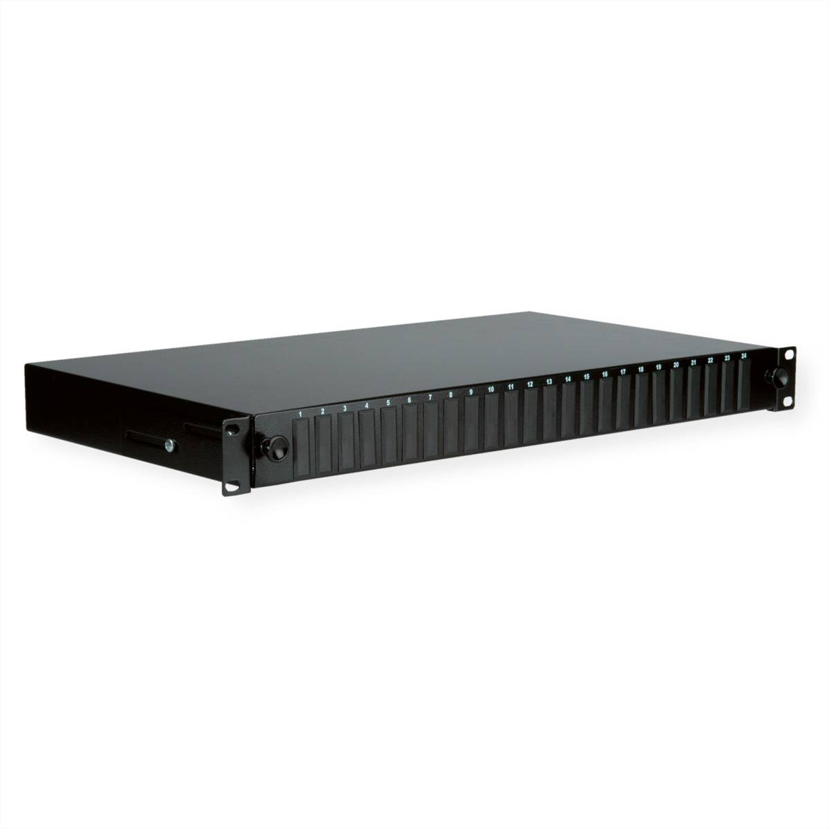 VALUE - 19""-Spleißbox 24xSC-DX/LC-Quad 1HE schwarz