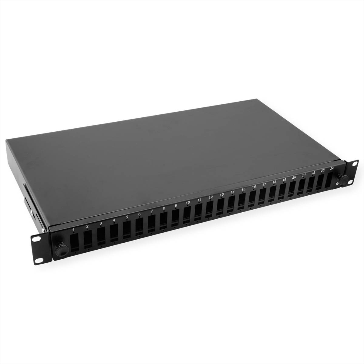 VALUE - 19""-Spleißbox 24xSC-DX/LC-Quad 1HE schwarz