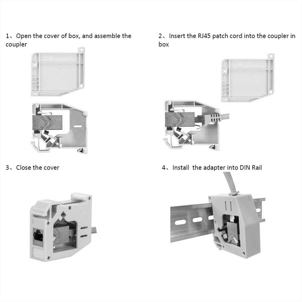 ROLINE Tragschienenadapter für Keystone Module, unbestückt, 180°