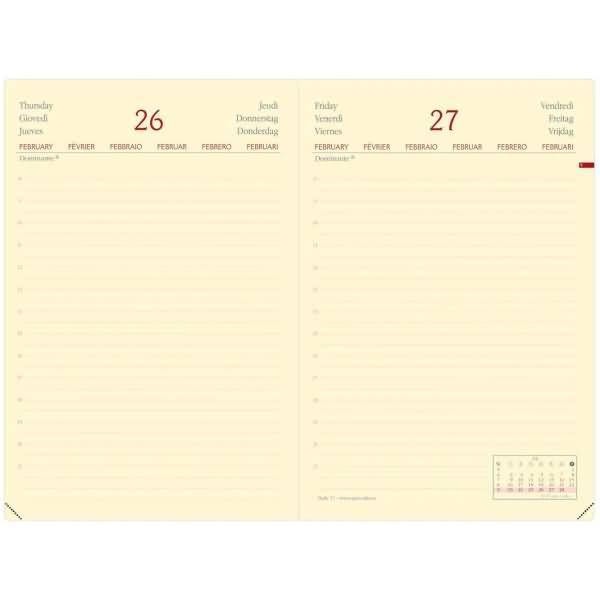 Buchkalender Daily 17 12x17cm Silk türkis 2027