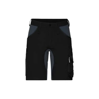 James & Nicholson® JN1811 Workwear Stretch-Bermuda Slim Line black/carbon_50 James & Nicholson® JN1811 Workwear Stretch-Bermuda Slim Line black/carbon_50