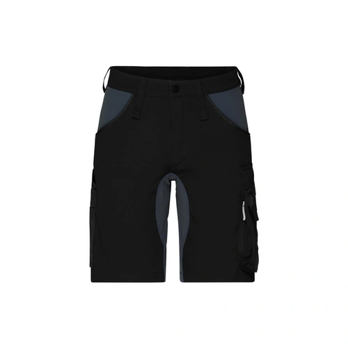 James & Nicholson® JN1811 Workwear Stretch-Bermuda Slim Line black/carbon_50 James & Nicholson® JN1811 Workwear Stretch-Bermuda Slim Line black/carbon_50