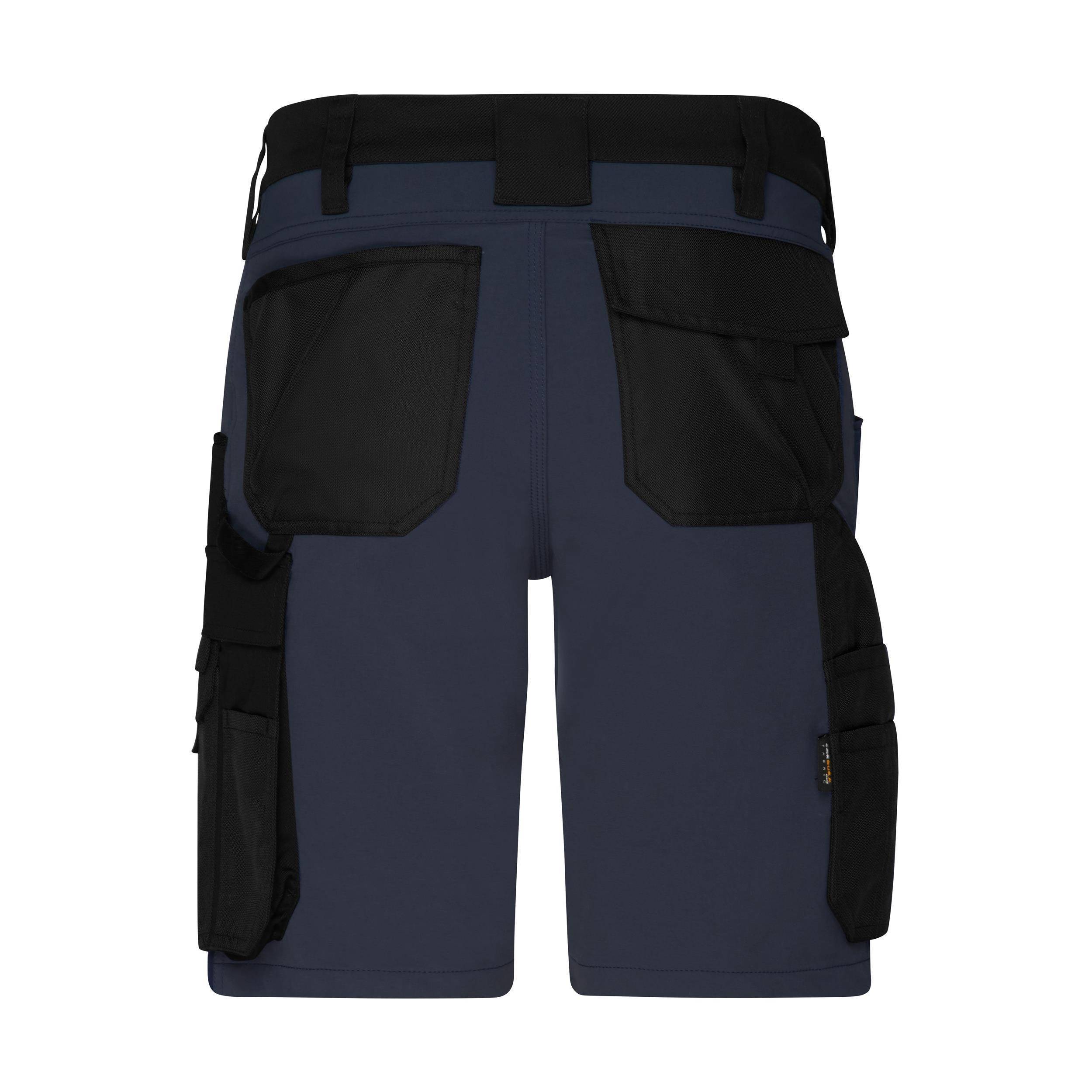 James & Nicholson® JN1811 Workwear Stretch-Bermuda Slim Line black/carbon_50