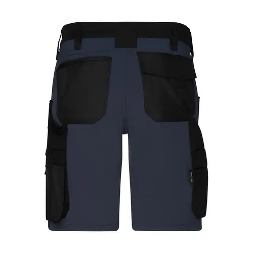 James & Nicholson® JN1811 Workwear Stretch-Bermuda Slim Line black/carbon_50 James & Nicholson® JN1811 Workwear Stretch-Bermuda Slim Line black/carbon_50
