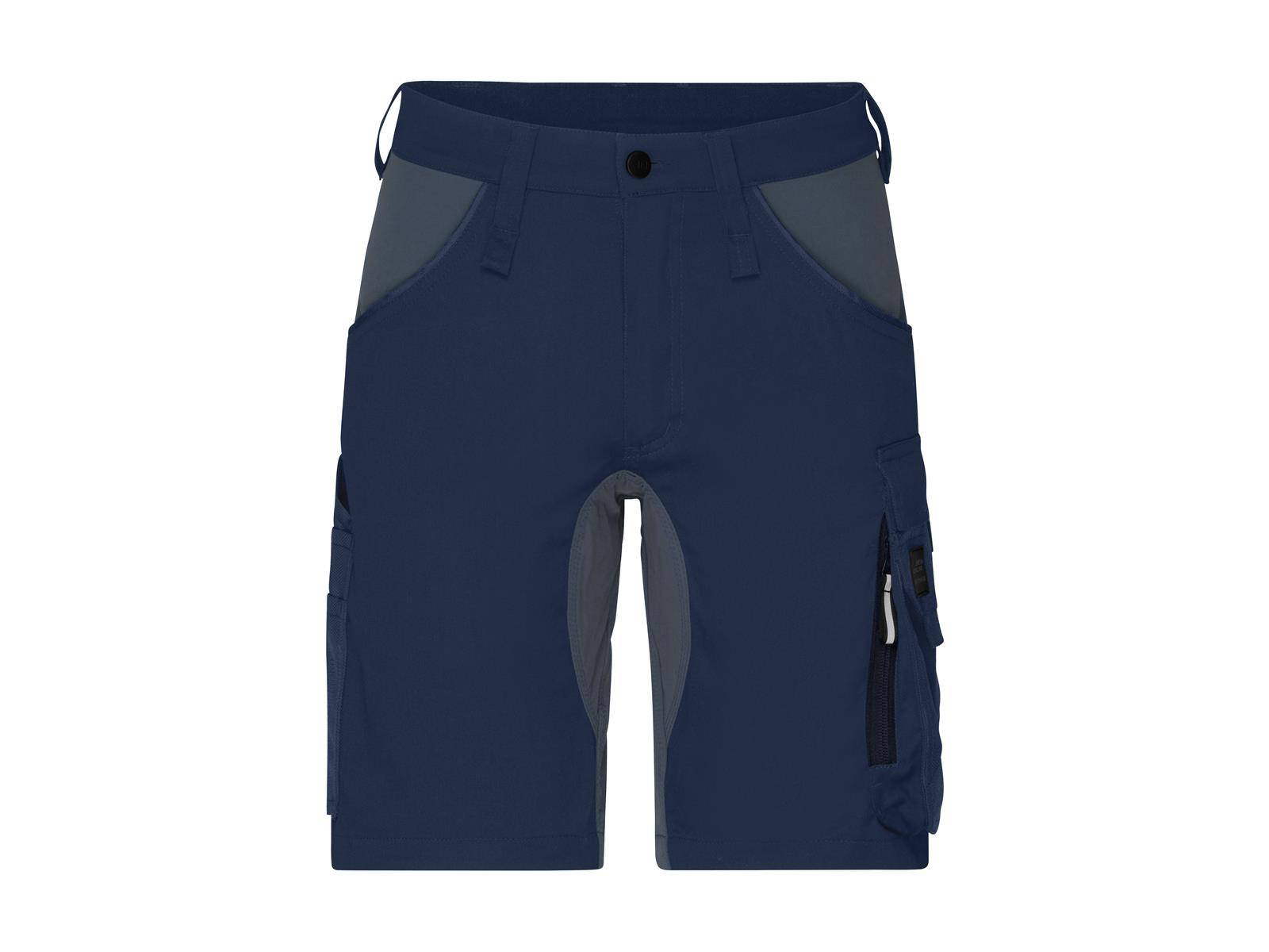 James & Nicholson® JN1811 Workwear Stretch-Bermuda Slim Line navy/carbon_44