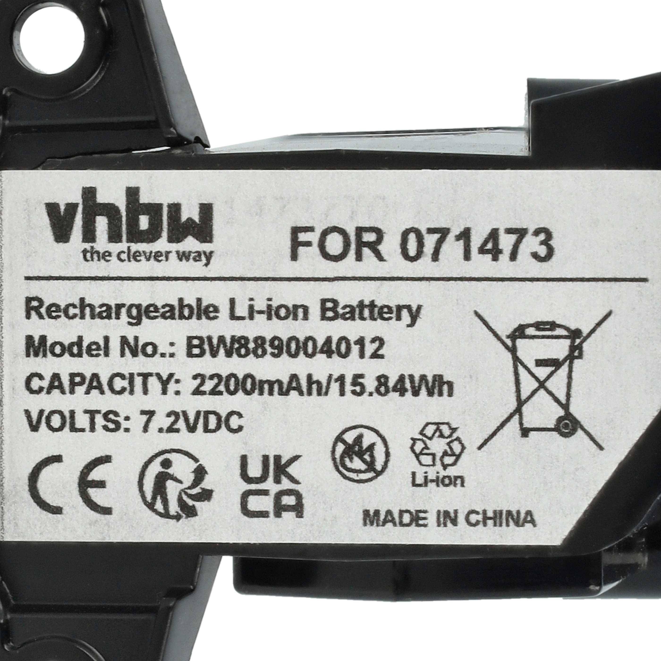 vhbw 1x Akku Ersatz für Bose 745518-0010, 071473Z70680186AE für Lautsprecher Boxen Speaker (2200 mAh, 7,2 V, Li-Ion)