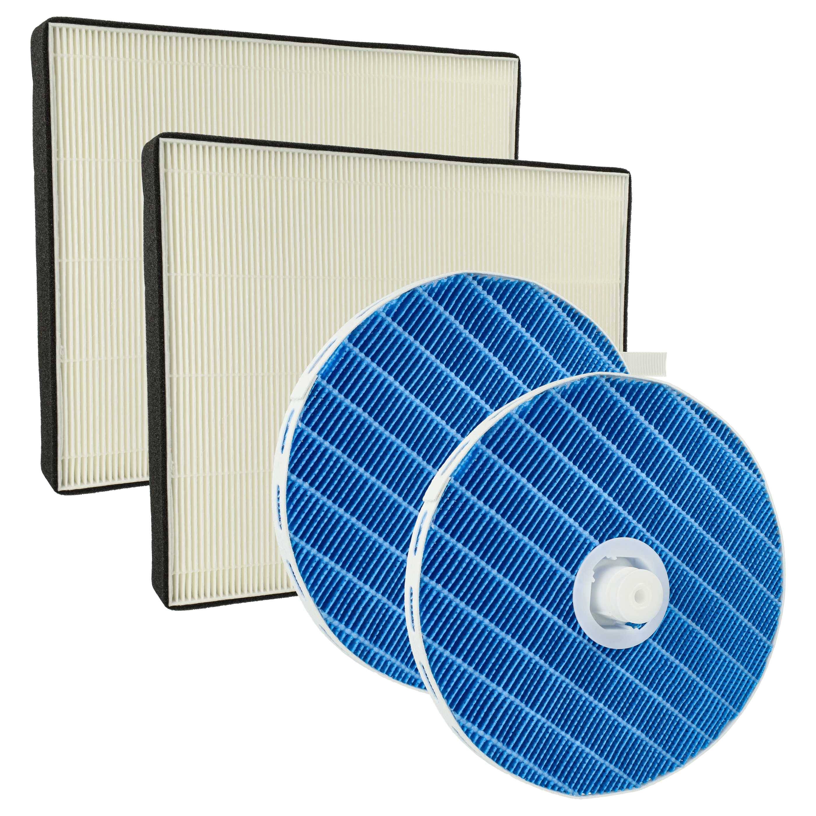 vhbw 4-teiliges Filter-Set Ersatz für Philips FY5156/10, FY1114 für Luftreiniger / Luftwäscher - Filter, Befeuchtungselement
