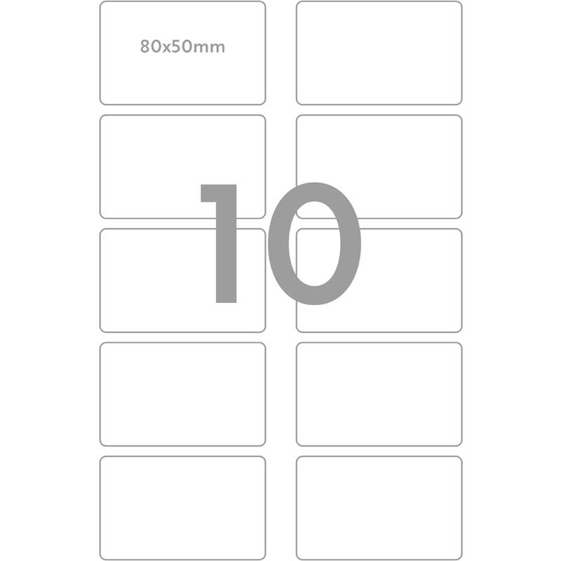 rillprint Namensschild-Etiketten, 80 x 50 mm, weiß