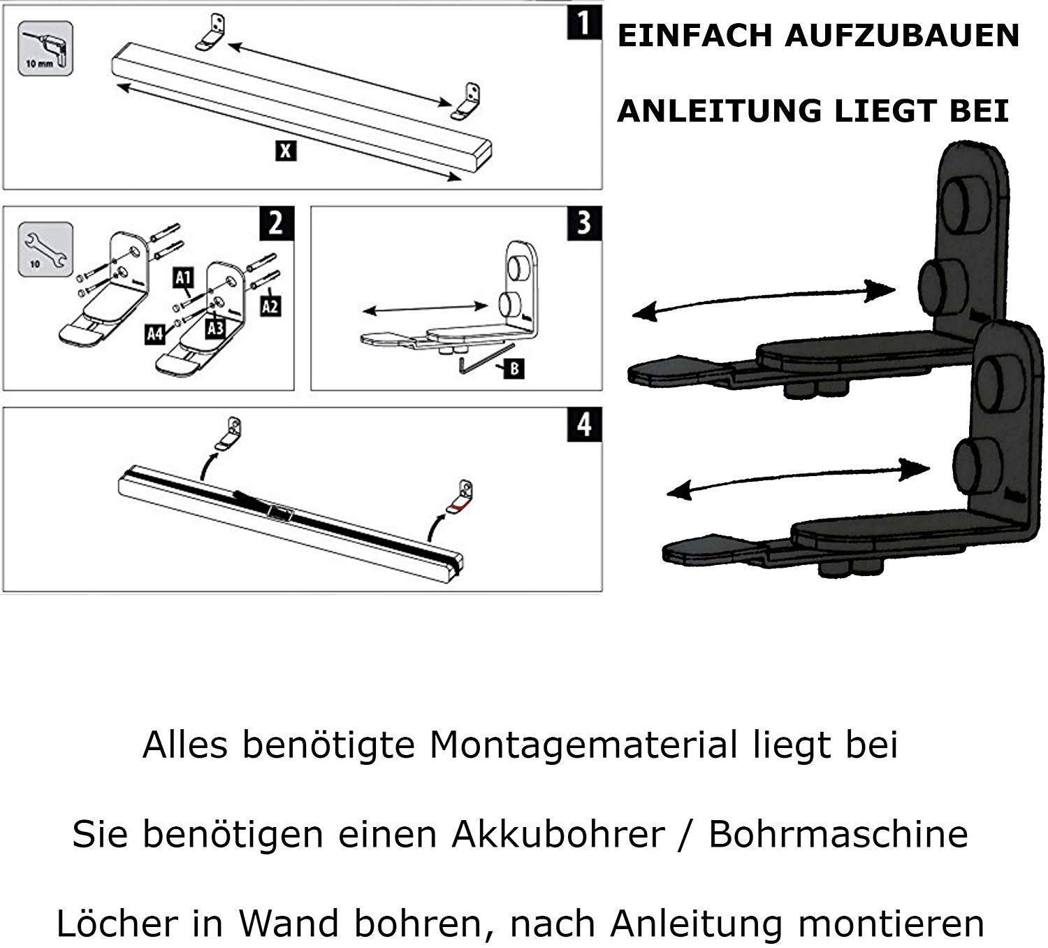 TronicXL Soundbar Wandhalterung Halterung zb. für Sonos Playbar Samsung Sony lg Bose