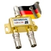 2-Fach gold BK Verteiler Premium TV Kabel Adapter Antennenverteiler Kabelfernsehen DVBC Splitter 2-Fach gold BK Verteiler Premium TV Kabel Adapter Antennenverteiler Kabelfernsehen DVBC Splitter