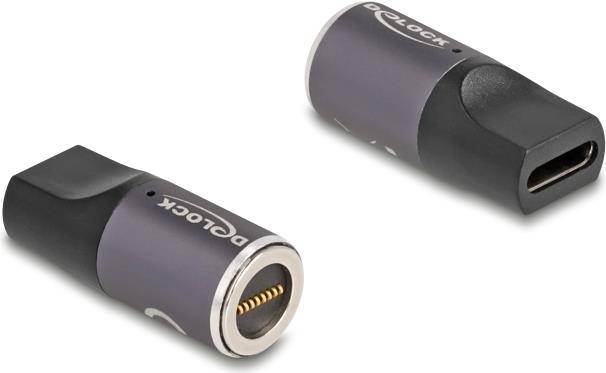 Delock Adapter für Notebook Ladekabel USB Type-C Buchse zu magnetischem 8 Pin -