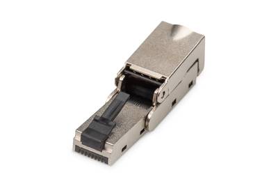 DIGITUS - CAT 6A Feldstecker abwinkelbar, STP mit Staubschutzkappe, Knickschutz