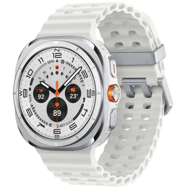 Samsung L705F Galaxy Watch Ultra 47mm LTE titanium white  Die robusteste & leistungsfähigste mit AI  Hart im Nehmen dank robustem Titanium-Gehäu