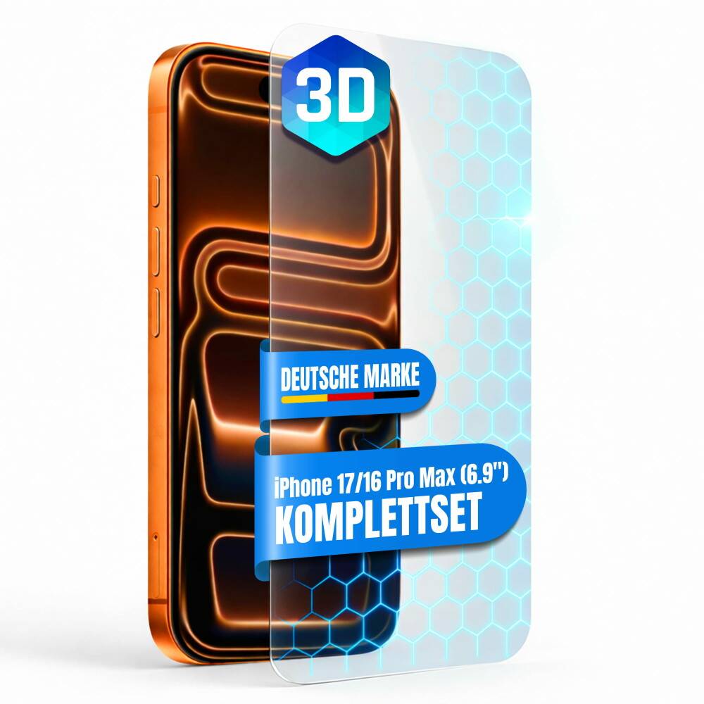 prio Shock Proof Displayschutzglas für iPhone 16 Pro Max (6,9 Zoll) klar