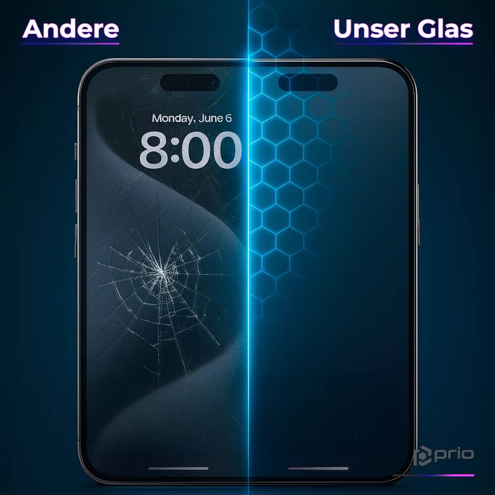 prio Shock Proof Displayschutzglas für iPhone 16 Pro Max (6,9 Zoll) klar