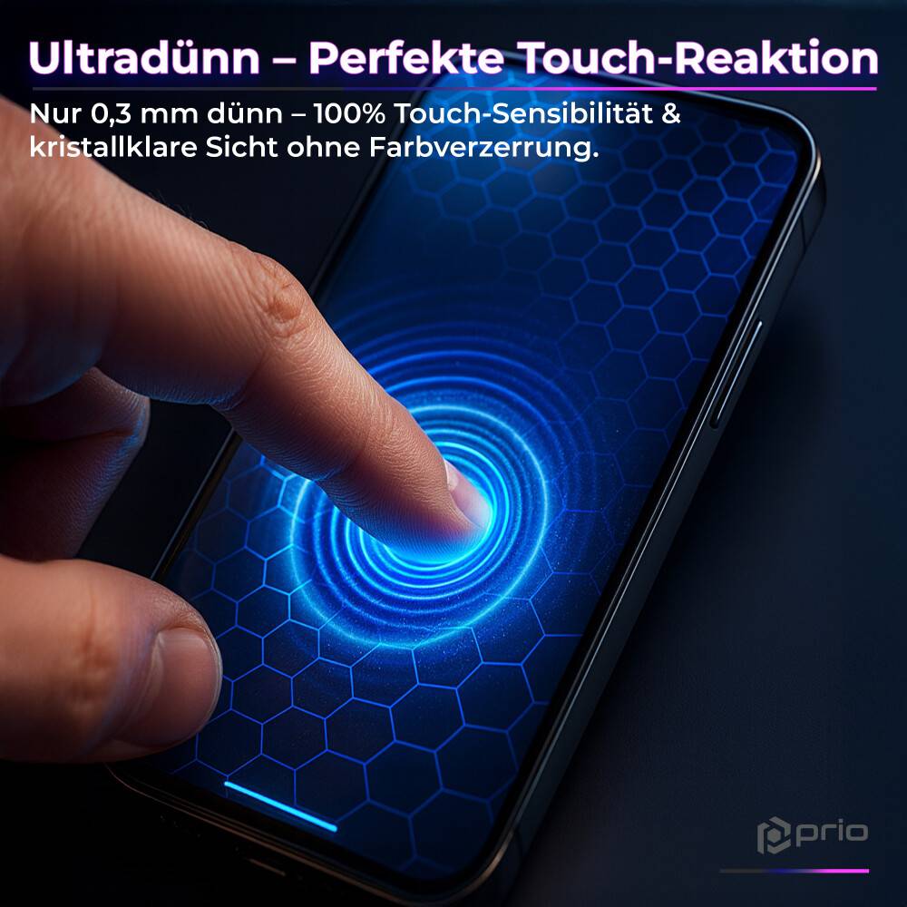 prio Shock Proof Displayschutzglas für iPhone 16 Pro Max (6,9 Zoll) klar