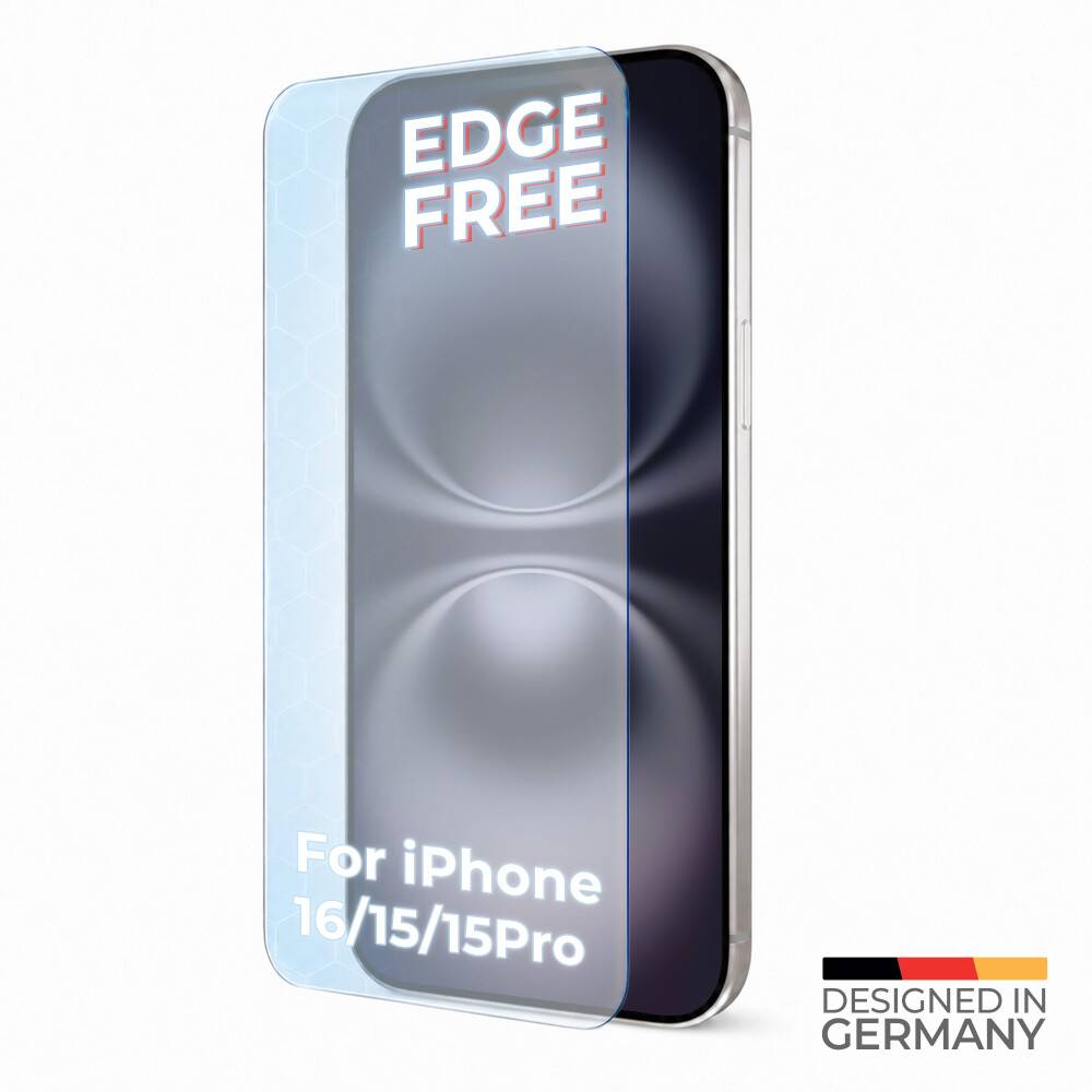 prio prio Shock Proof Displayschutzglas für iPhone 16/15/15 Pro (6,1 Zoll) klar