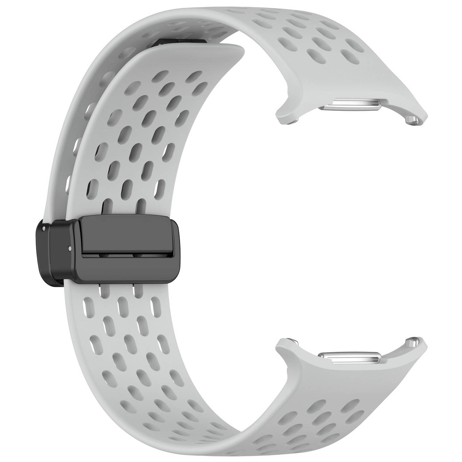 Für Samsung Galaxy Watch Ultra 47mm Silikon Magnetisch Armband Grau